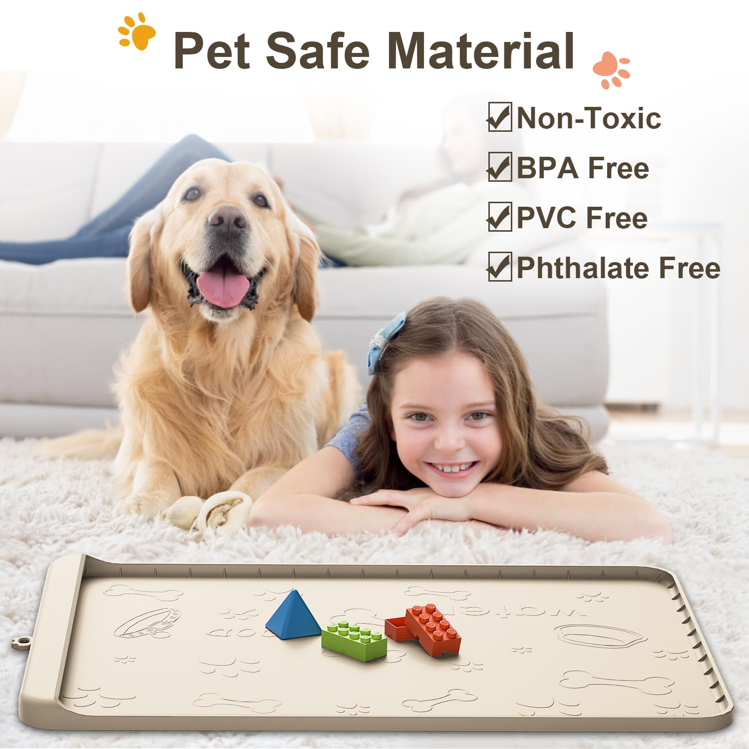 Carry360 dog mat hang hole for quick air drying after washing