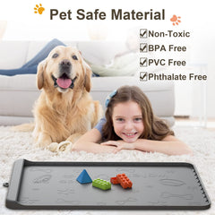 Carry360 edge-guard mat prevents spills and keeps floors tidy.