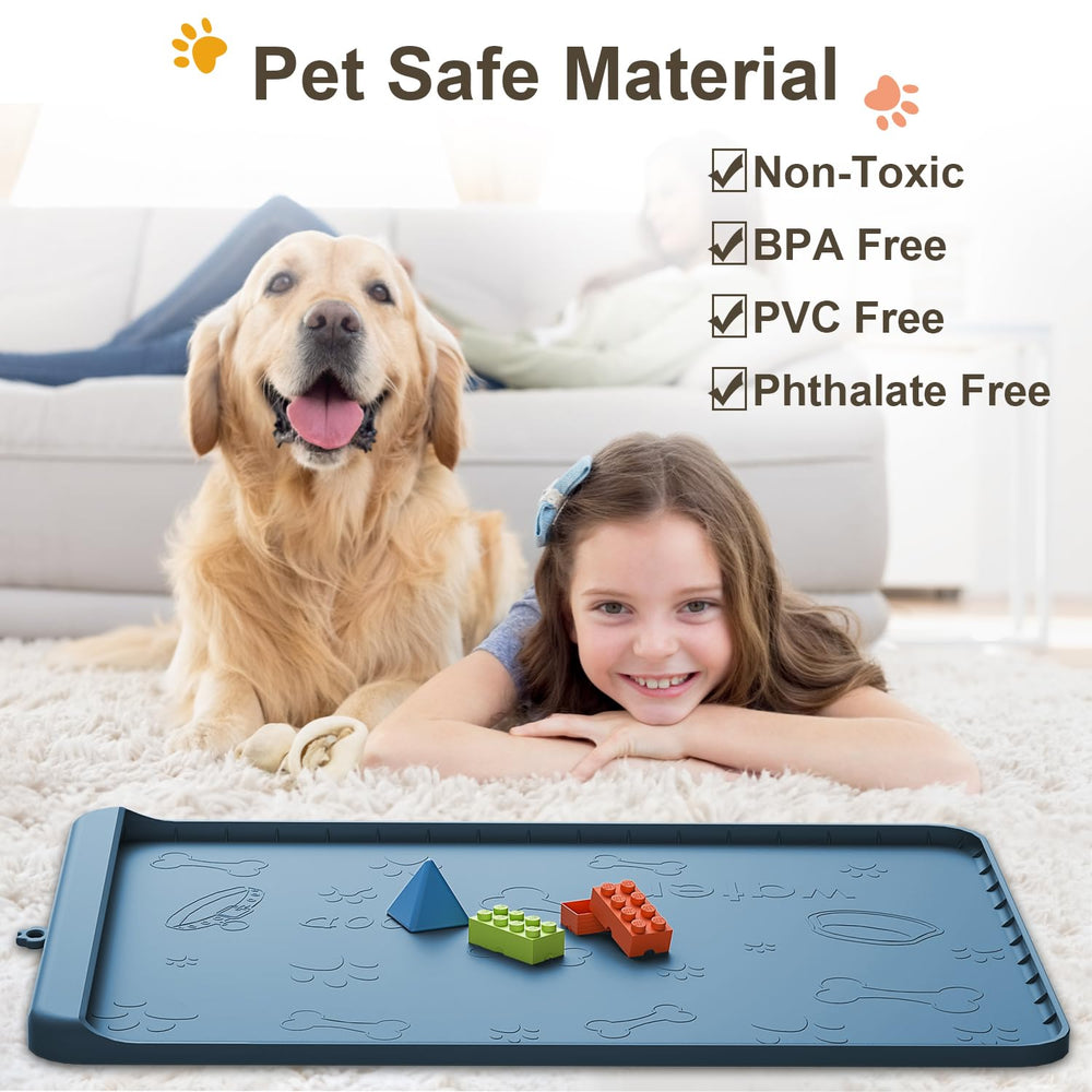 Carry360 high-edges dog mat prevents mess from bowls
