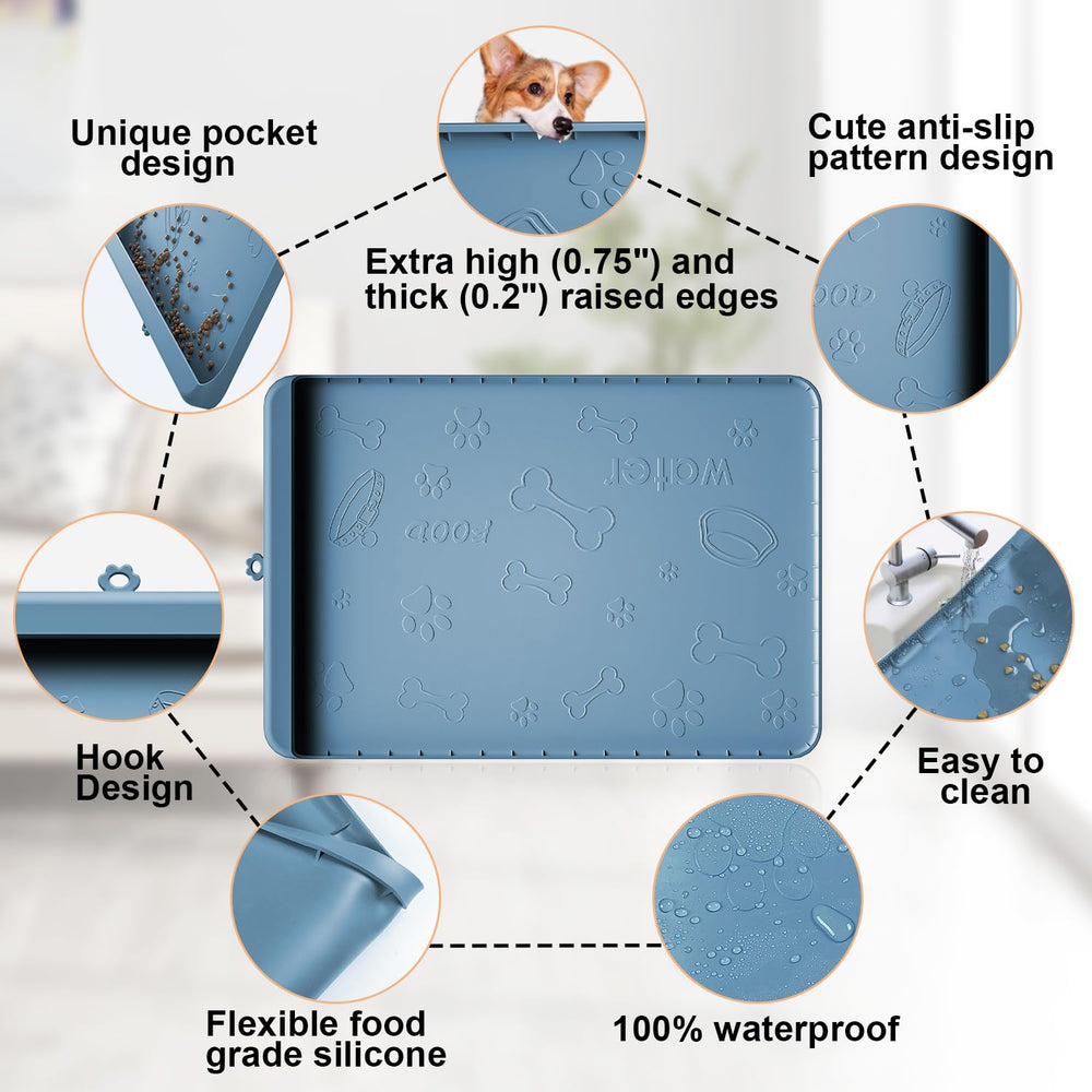 Carry360 waterproof dog bowl mat keeps water contained
