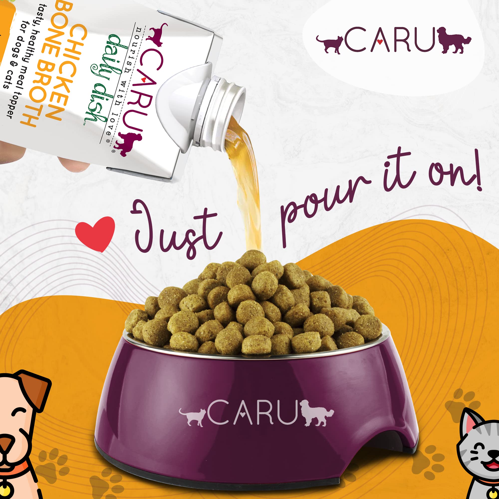 Caru Daily Dish features human-grade ingredients, proudly made in the USA.
