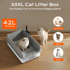 CasaNest high-sides reduce litter scatter around the pan.