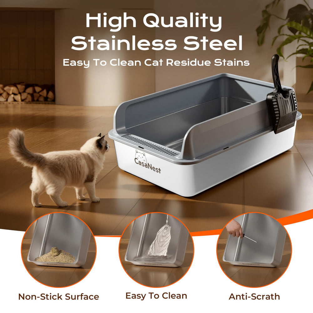 CasaNest includes extra-large litter scoop for quick cleanup.