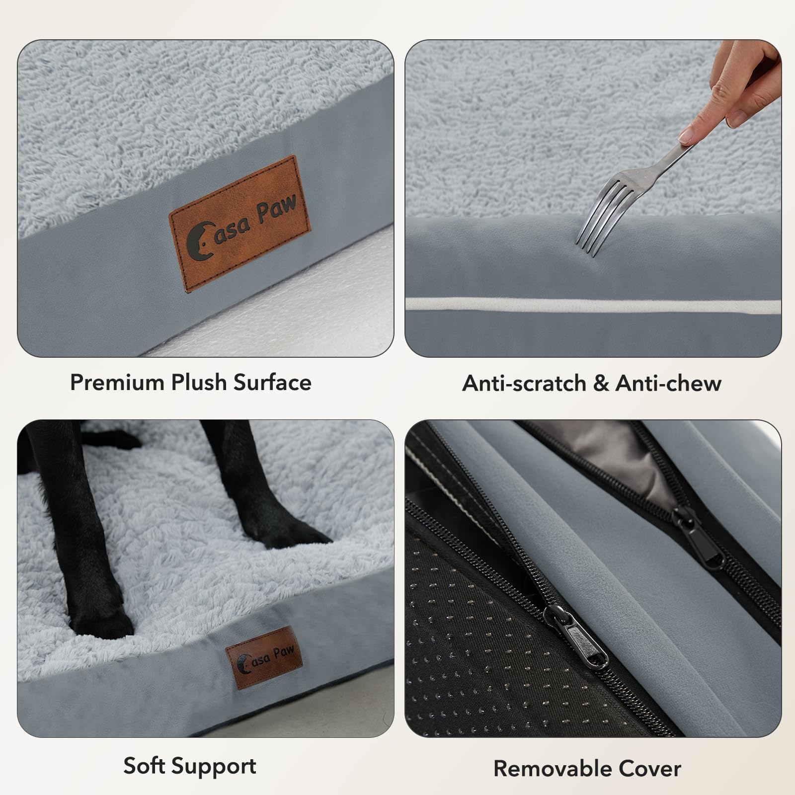 Unboxed Casa Paw bed expanding to plush shape
