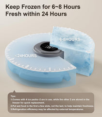 Casfuy feeder ice packs keeps wet food fresh for 24 hours