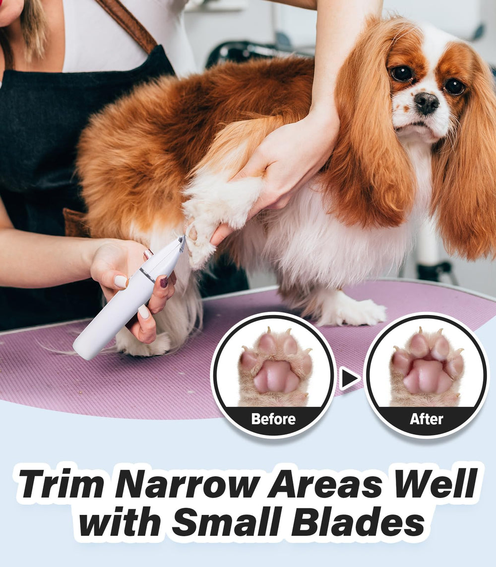 Casfuy paw trimmer with double blades for precise trimming around paws.