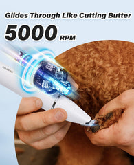 Casfuy trimmer standard head one inch enables thorough paw and facial grooming.