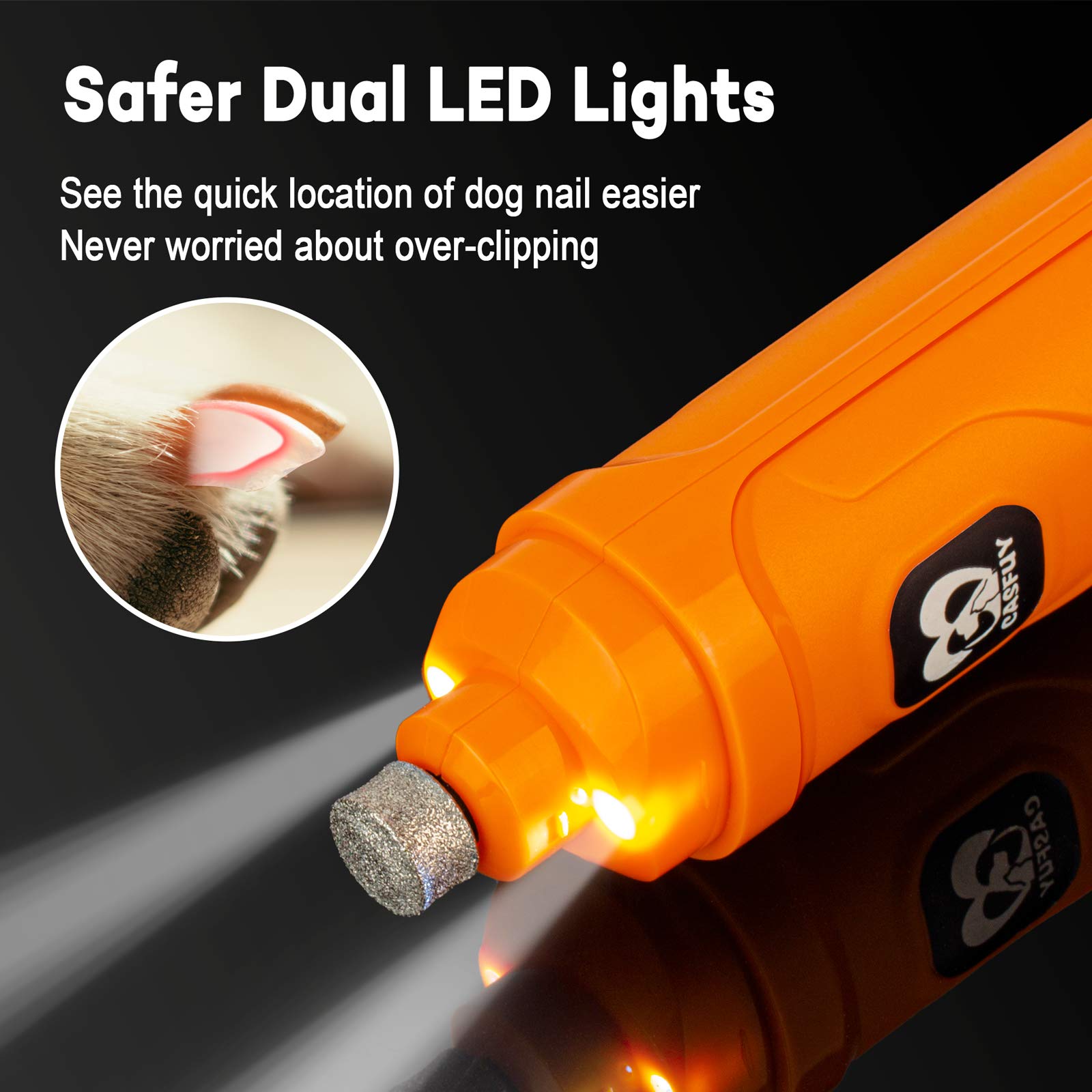 Casfuy diamond drum bit delivers smoother pet nail grinding.