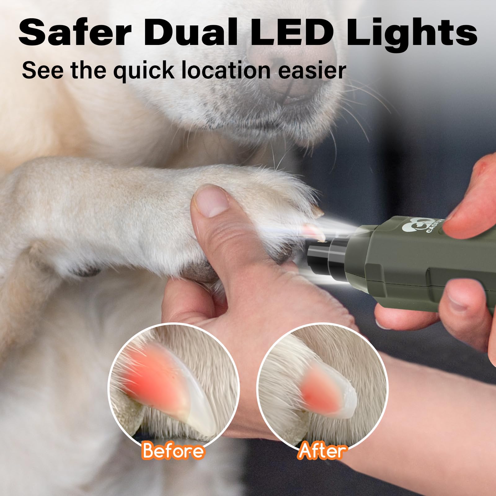 Casfuy diamond drum bit provides smooth nail grinding for pets.
