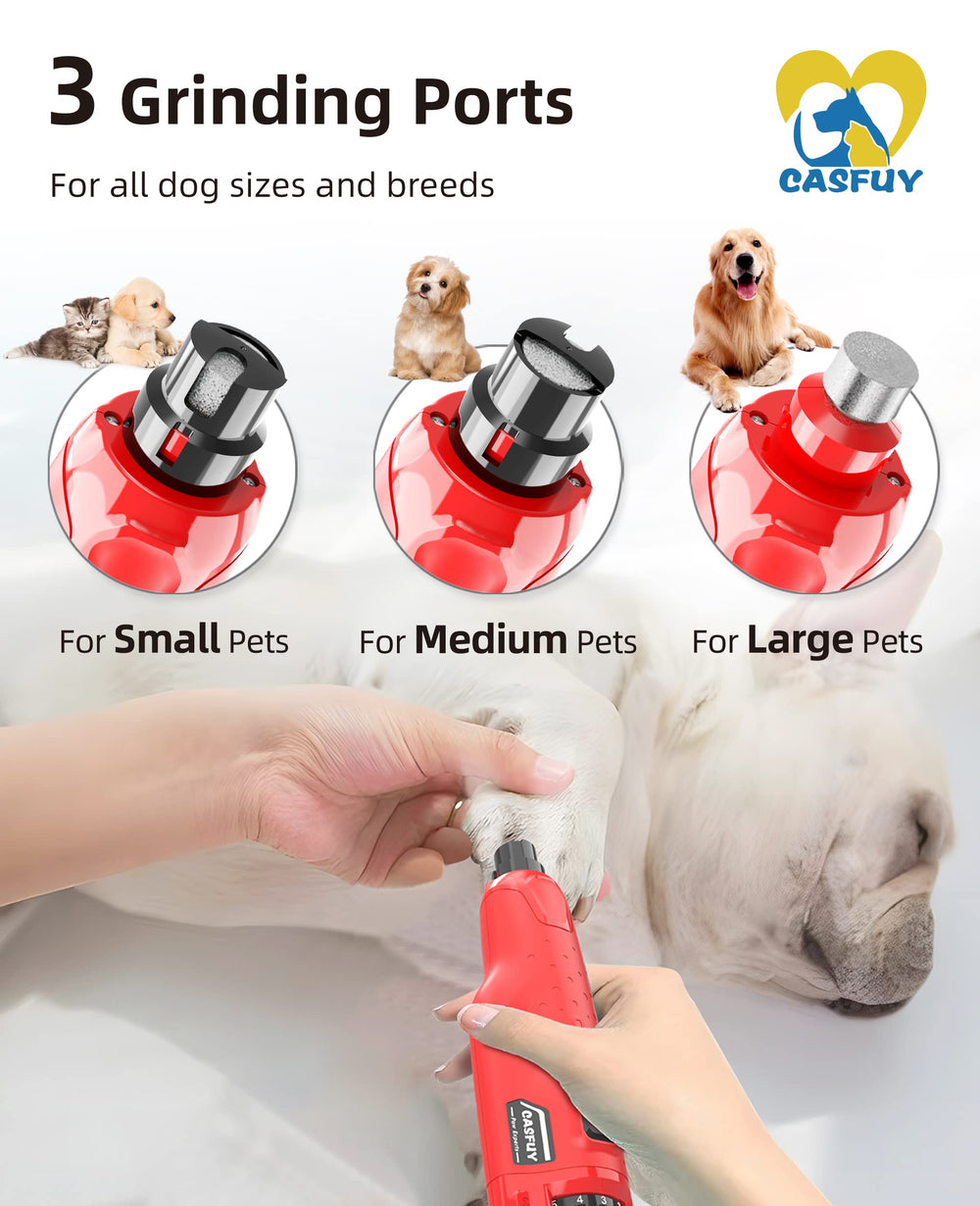 Casfuy nail grinder with three ports suits nails of every size.