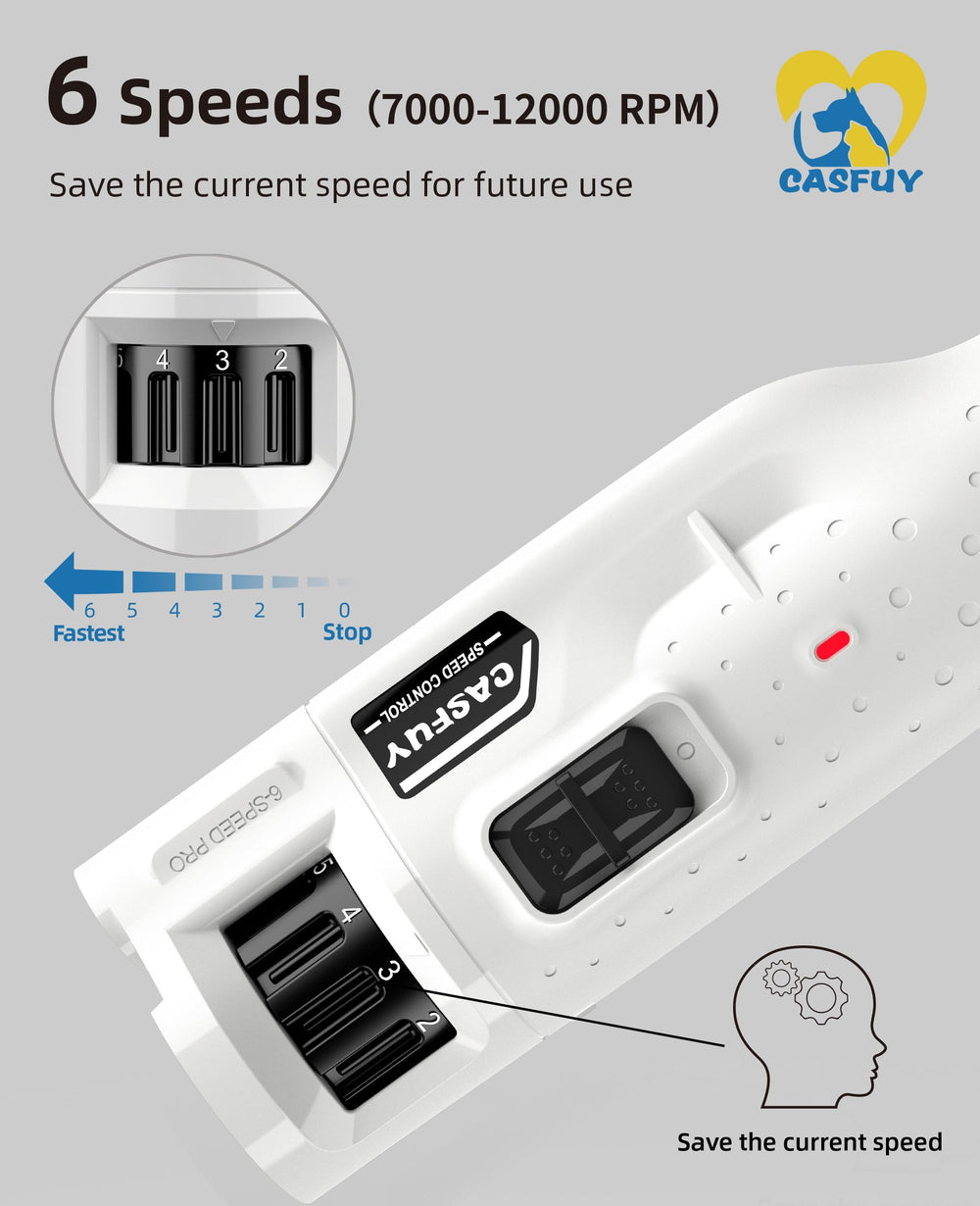 Casfuy dog nail grinder with 3 ports for precise nail sizing.