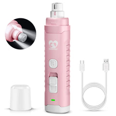 Casfuy dog nail grinder with dual LED lights for precise trimming