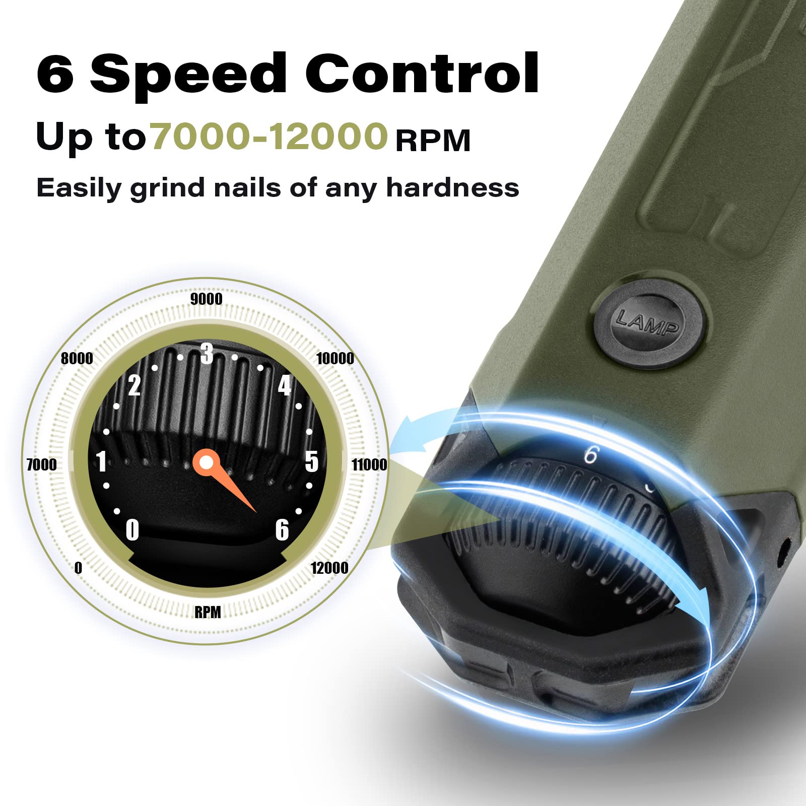 Casfuy LED lights illuminate nails for safer, more accurate trimming.