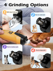 Casfuy dog nail grinder with dual LED lights for visibility.