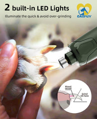 Casfuy dog nail grinder with 3 ports for different nail sizes.