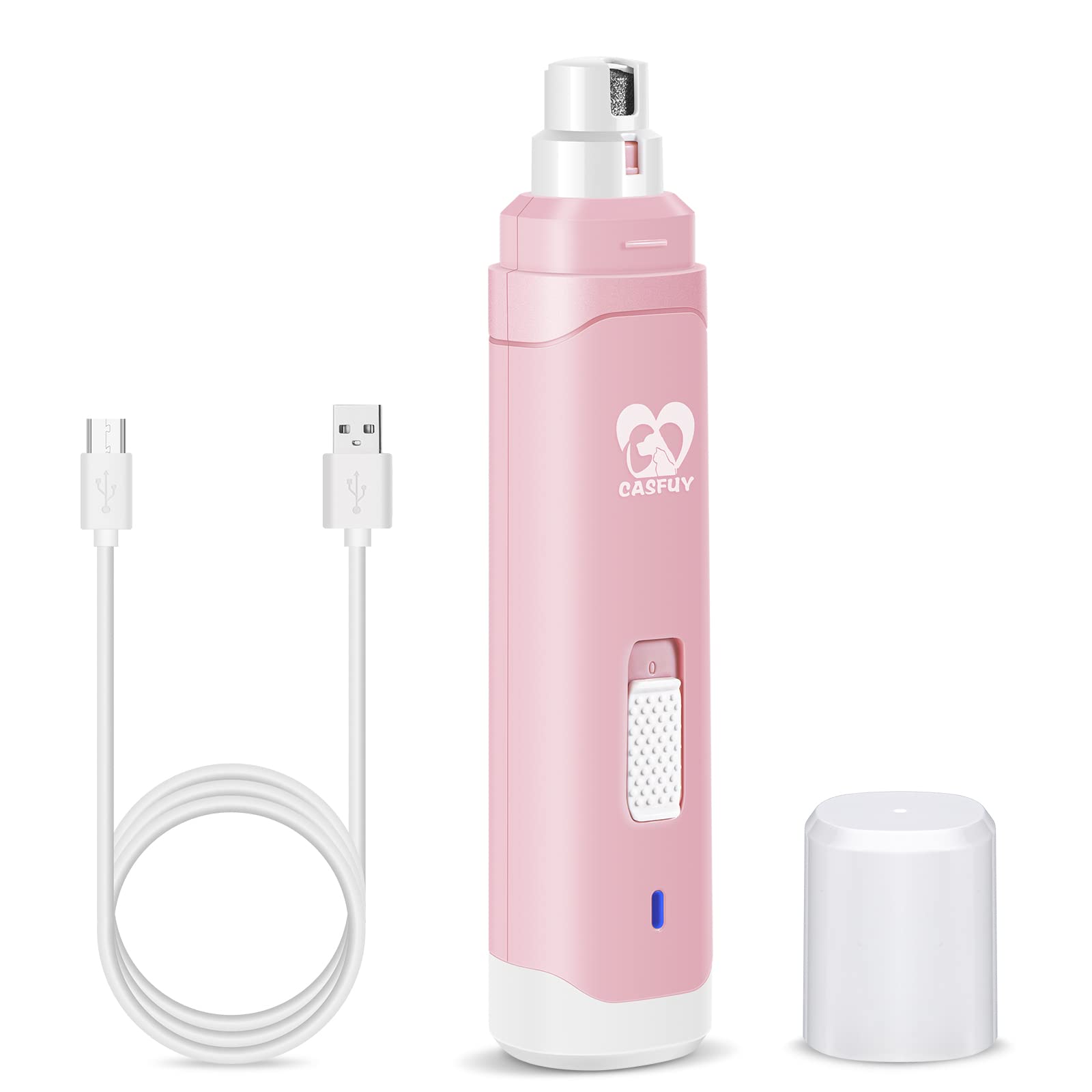 Casfuy dog nail grinder upgraded with 2-speed control for gentle grooming.