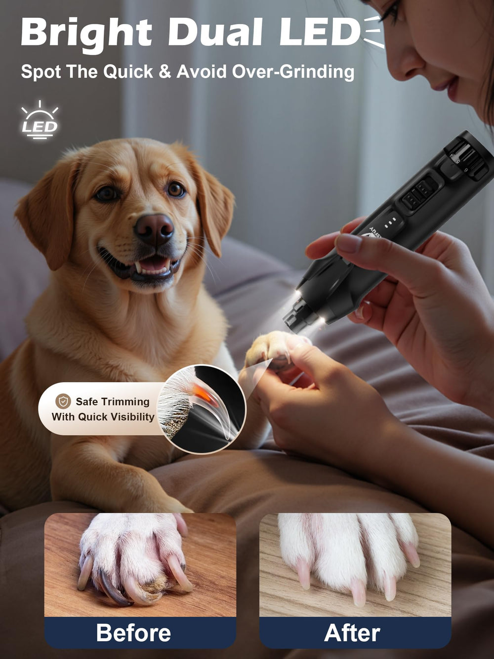 Casfuy emergency overload-stop protects the tool during hard nails.
