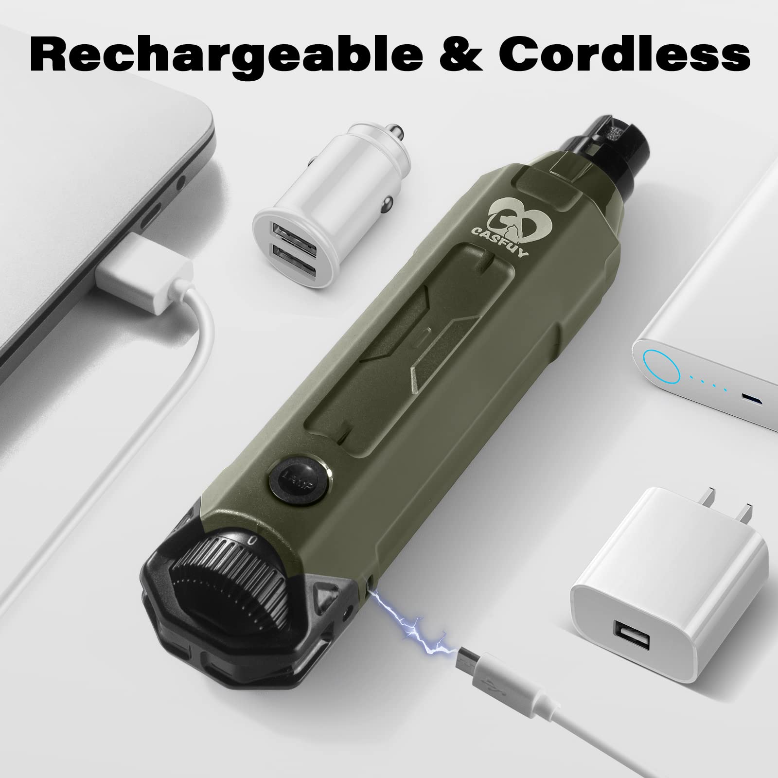 Casfuy 6-speed control adapts to small, medium, and large dogs.
