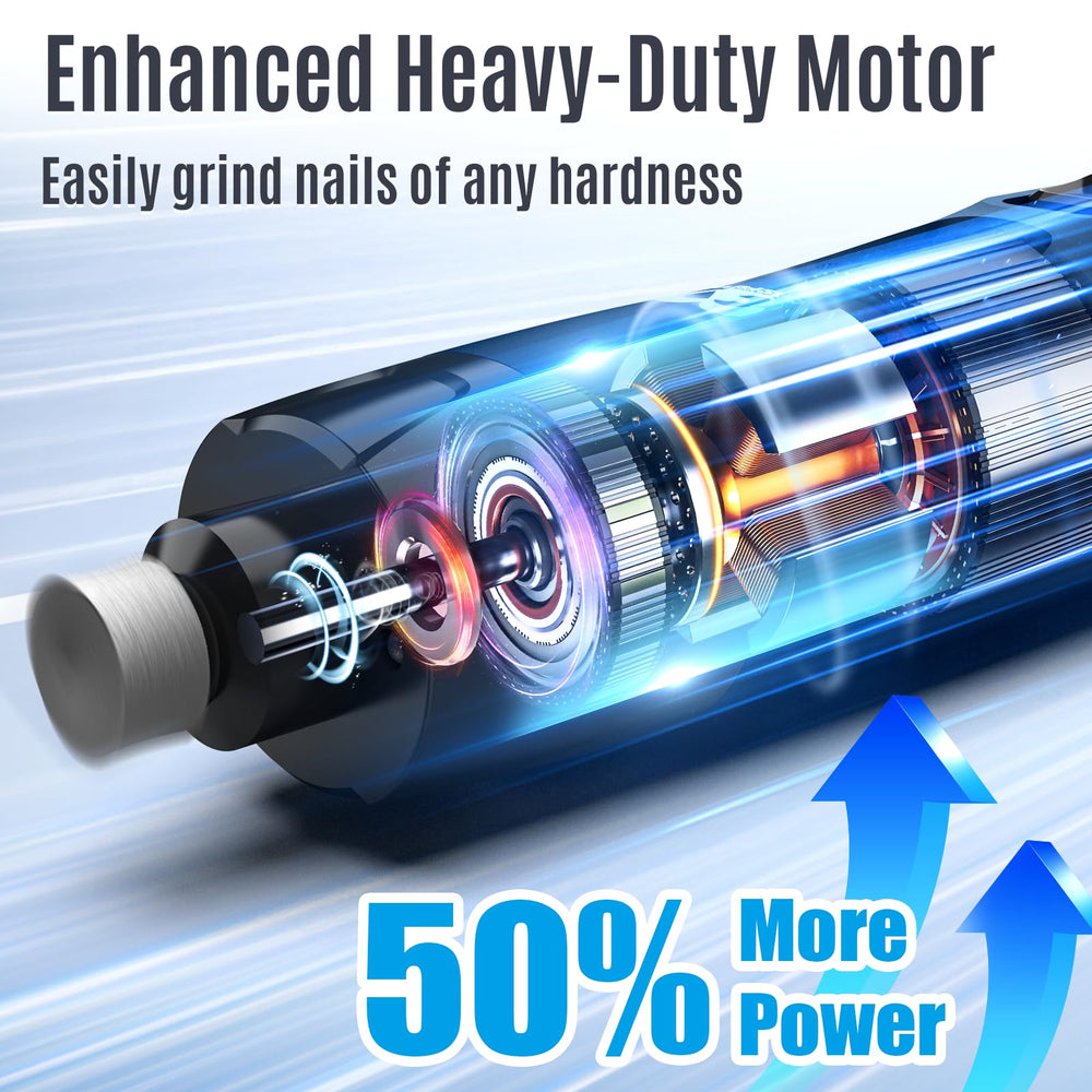 Casfuy N75 LED lights on grinder improve visibility for safe trimming.