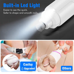 Casfuy nail grinder 2-speed offers gentle control for all dog sizes.
