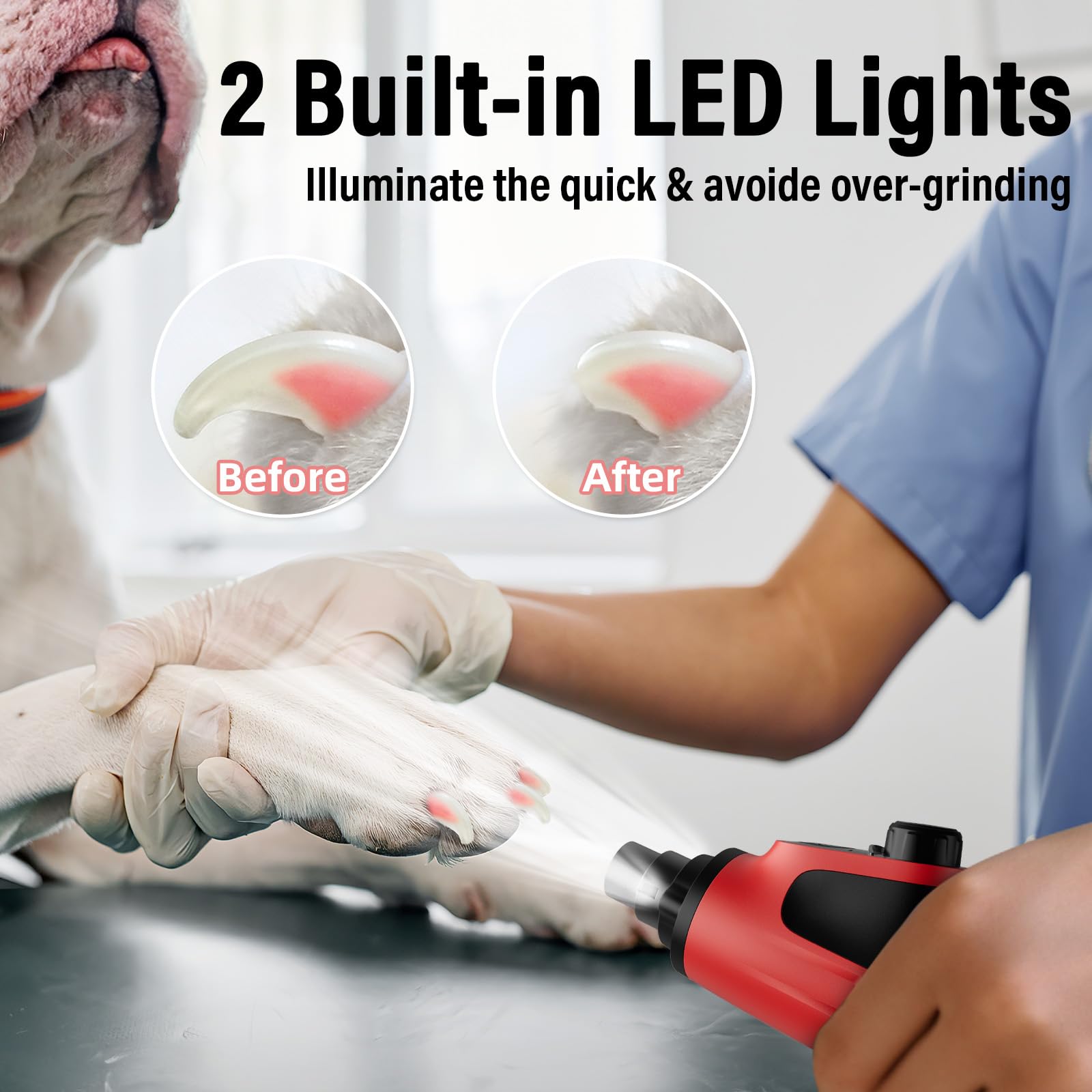 Casfuy grinder LED display shows battery life and speed settings.