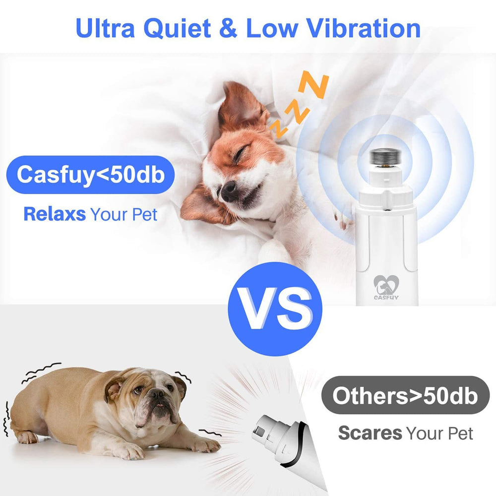 Casfuy low-noise motor keeps pets calm during trimming.