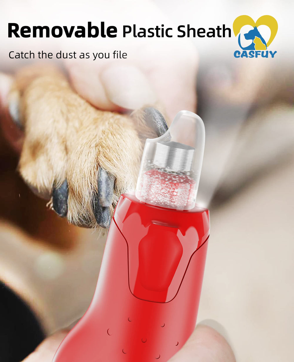 Casfuy nail grinder rechargeable via USB or wall adapter for on-the-go maintenance.