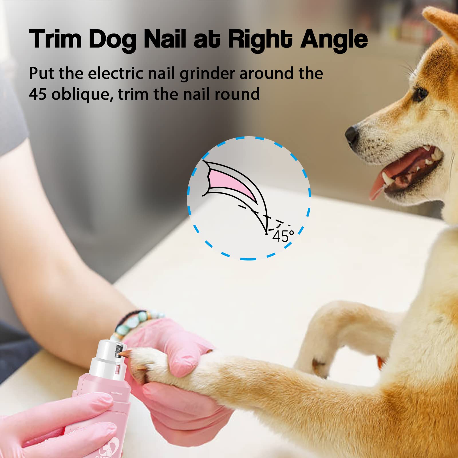 Casfuy nail grinder enables grooming anywhere and anytime.