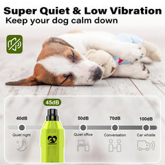 Casfuy quiet operation dog nail grinder with whisper-quiet motor.