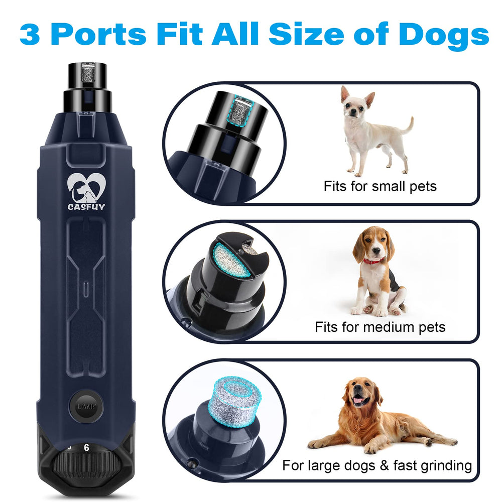 Casfuy rechargeable cordless blue model ready for on-the-go grooming.