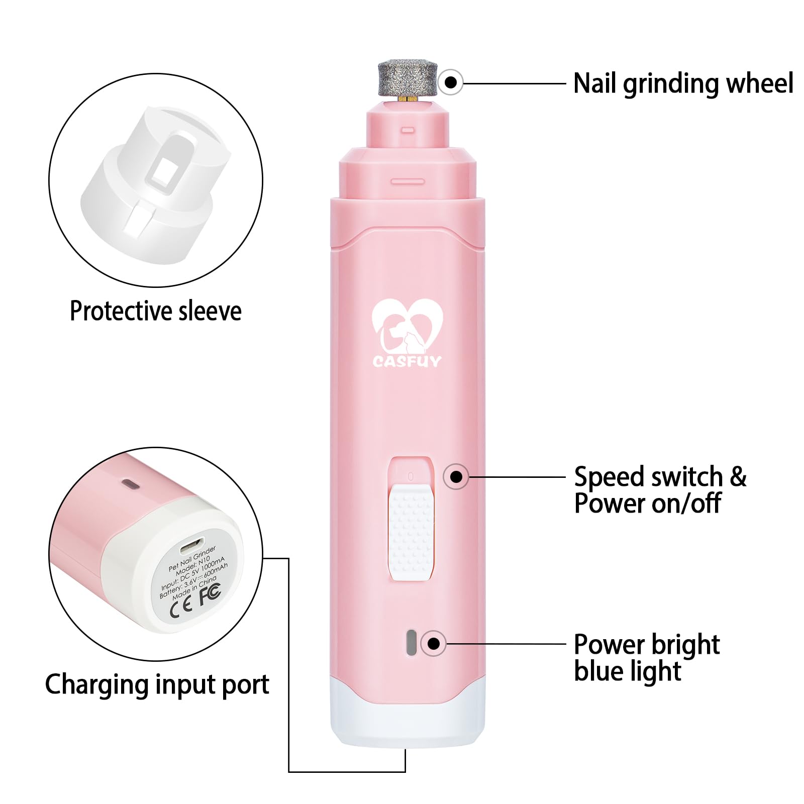 Casfuy rechargeable cordless design with up to two hours of trimming.