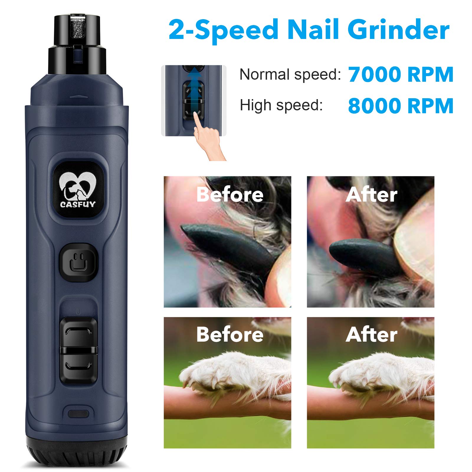 Casfuy rechargeable cordless design for grooming anywhere.