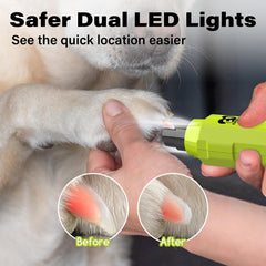 Casfuy rechargeable dog nail grinder USB charging for cordless convenience.
