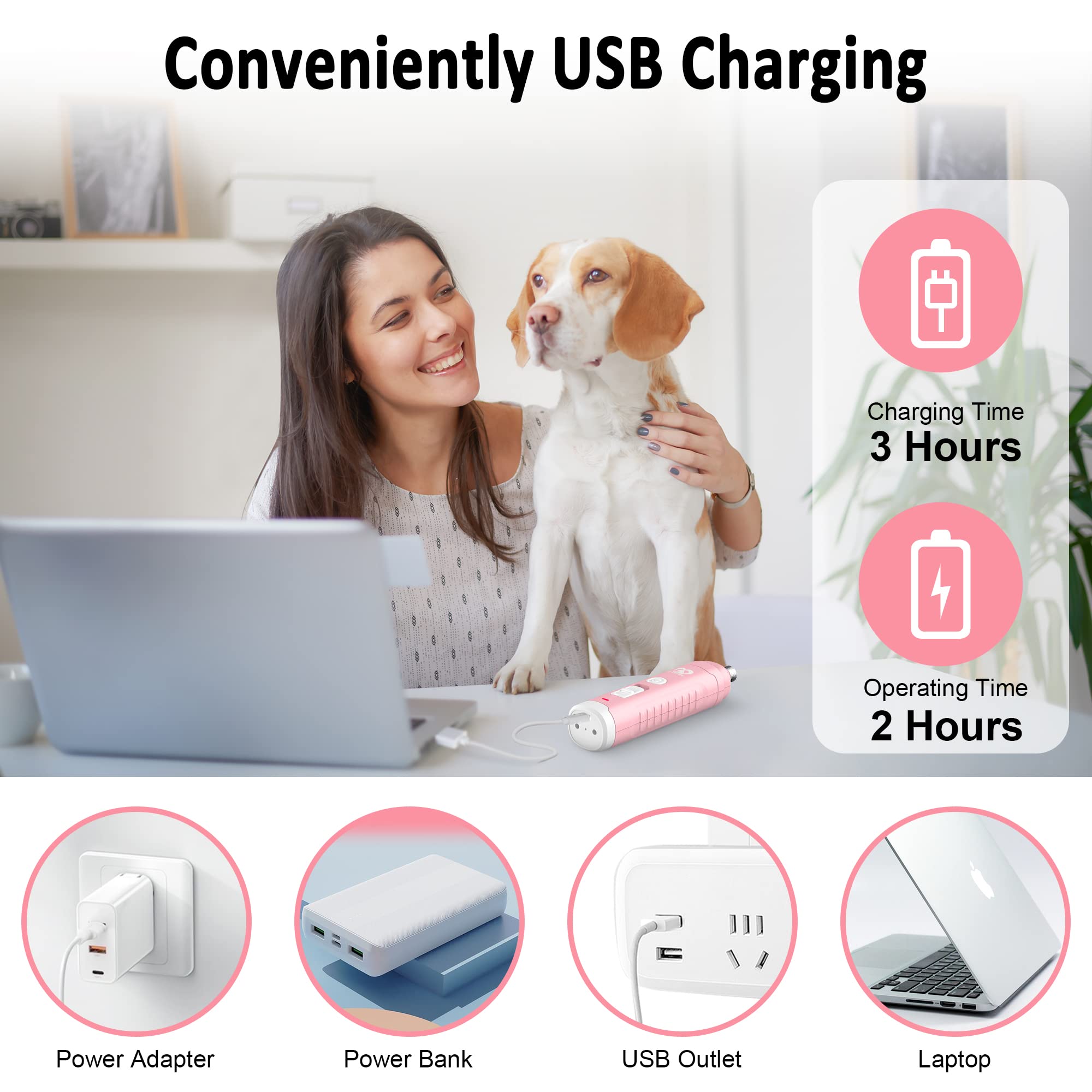 Casfuy rechargeable power supports longer grooming without wires