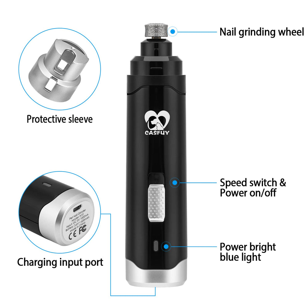 Casfuy rechargeable portable nail trimmer for grooming anywhere