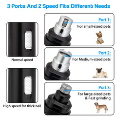 Casfuy three grinding ports for small, medium, and large nails
