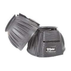 Cashel rubber bell boots in black offer durable hoof protection for turnout
