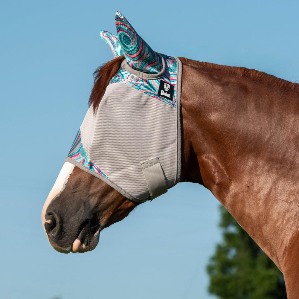 Cashel Crusader Fly Mask with Ears eye-area design supports clear vision