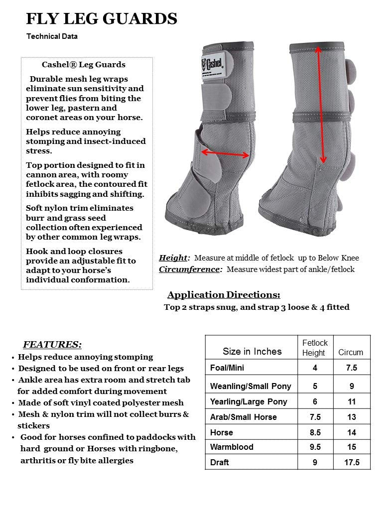 Cashel Crusader leg guards nylon trim detail highlighting burr-free mesh maintenance.