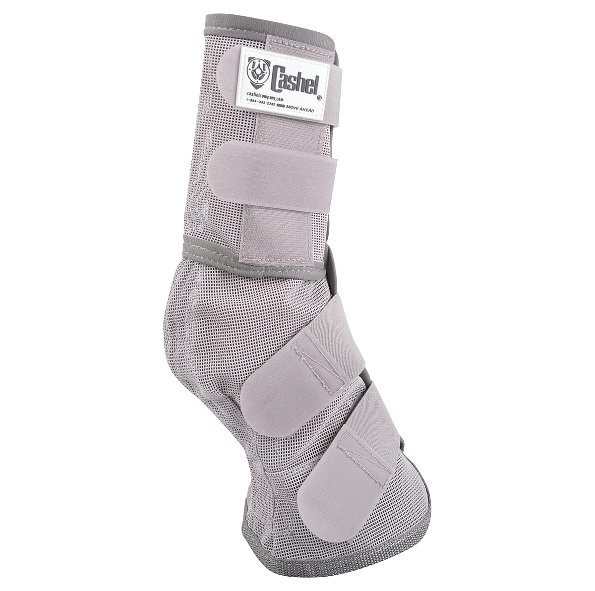Cashel Crusader leg guards close-up of padded fetlock area reducing rubs during wear.