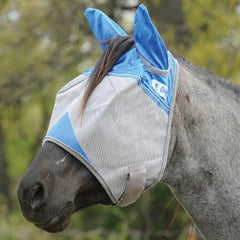 Cashel Crusader mule fly mask with ears, breathable mesh for comfort.