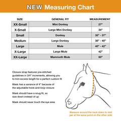 Cashel Crusader mule fly mask with ears highlights secure fit and sun protection