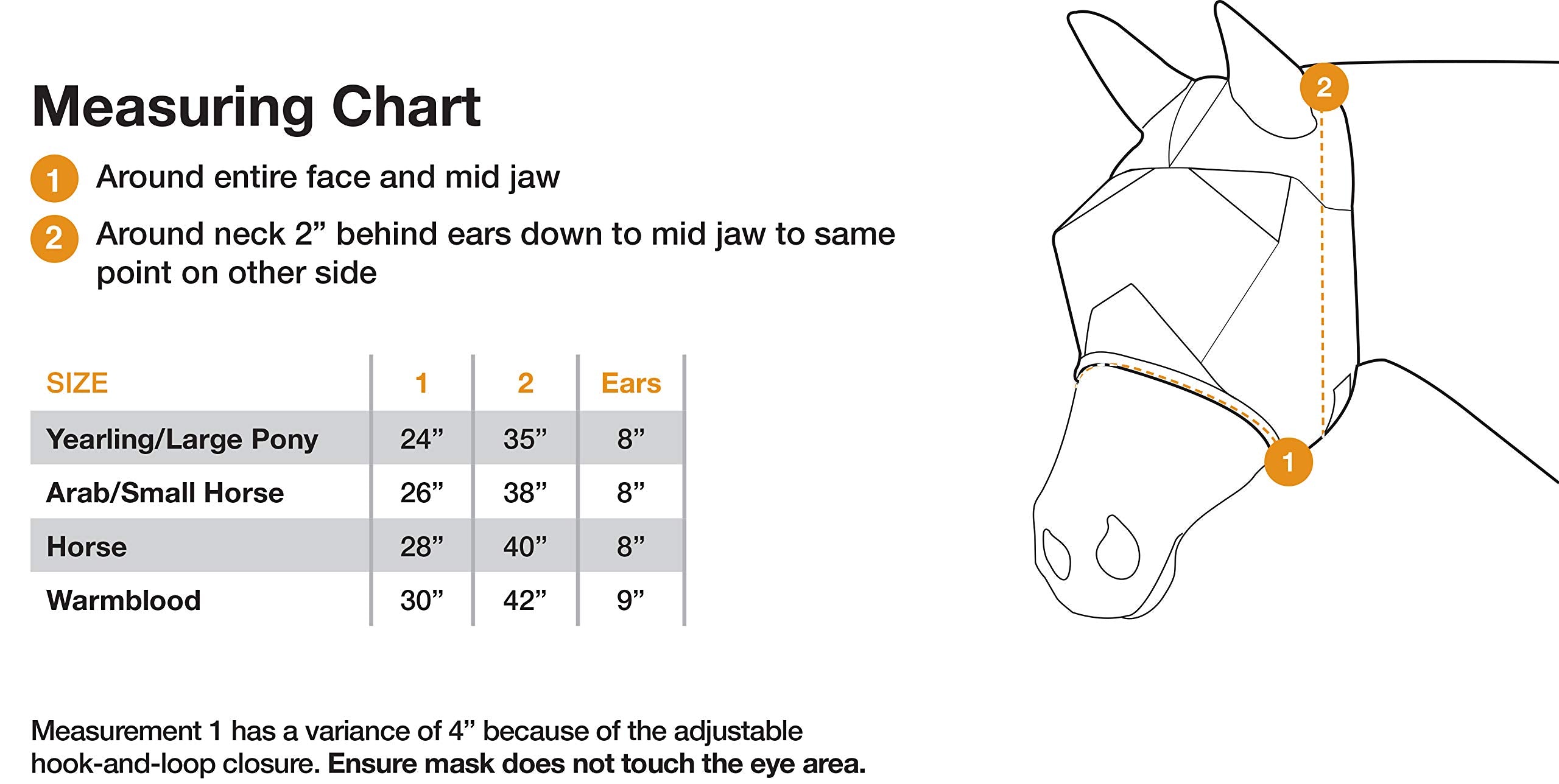 Cashel Economy Fly Mask with soft edge binding offers comfortable secure fit