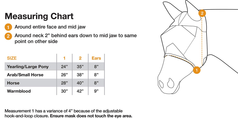 Cashel Economy Fly Mask with soft edge binding offers comfortable secure fit