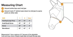 Cashel Economy Fly Mask with soft edge binding offers comfortable secure fit