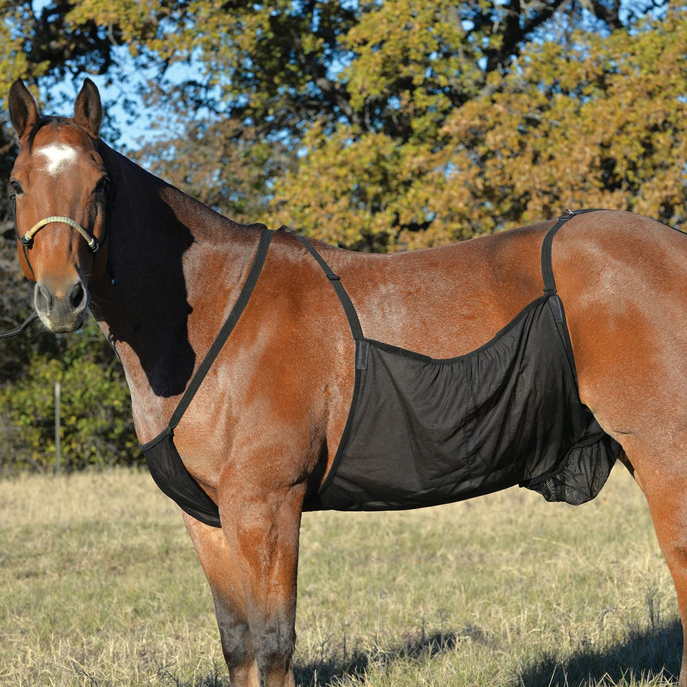 Cashel Fly Sheet Belly Guard front view protects chest to flank from flies.