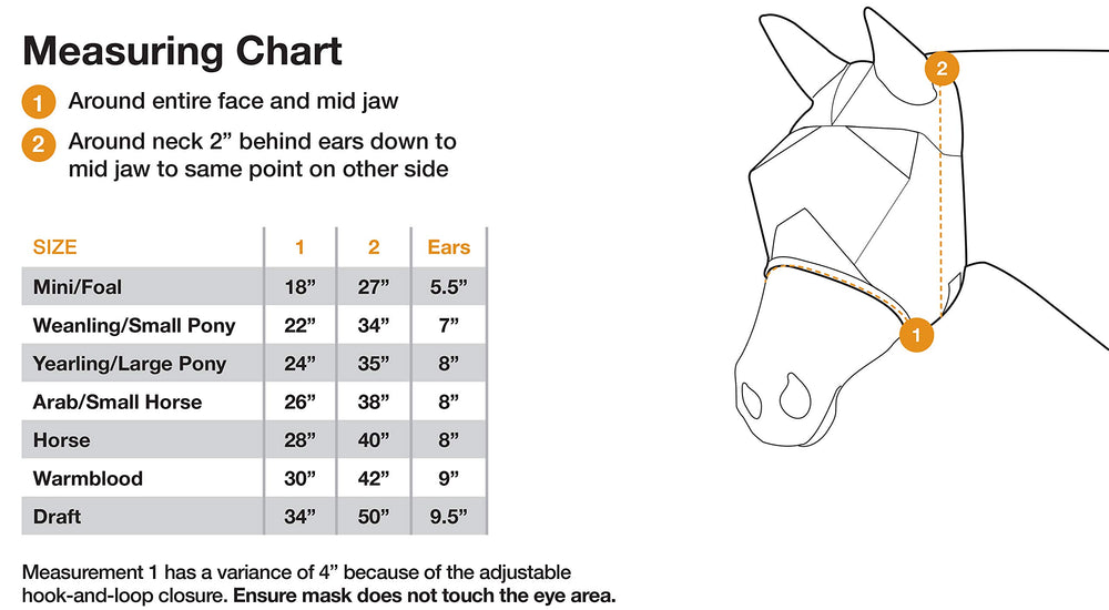 Cashel Quiet Ride mask with ears and long nose on horse for comfort on rides