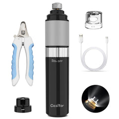 Casifor dog nail grinder with dust free cap for cleaner grooming.