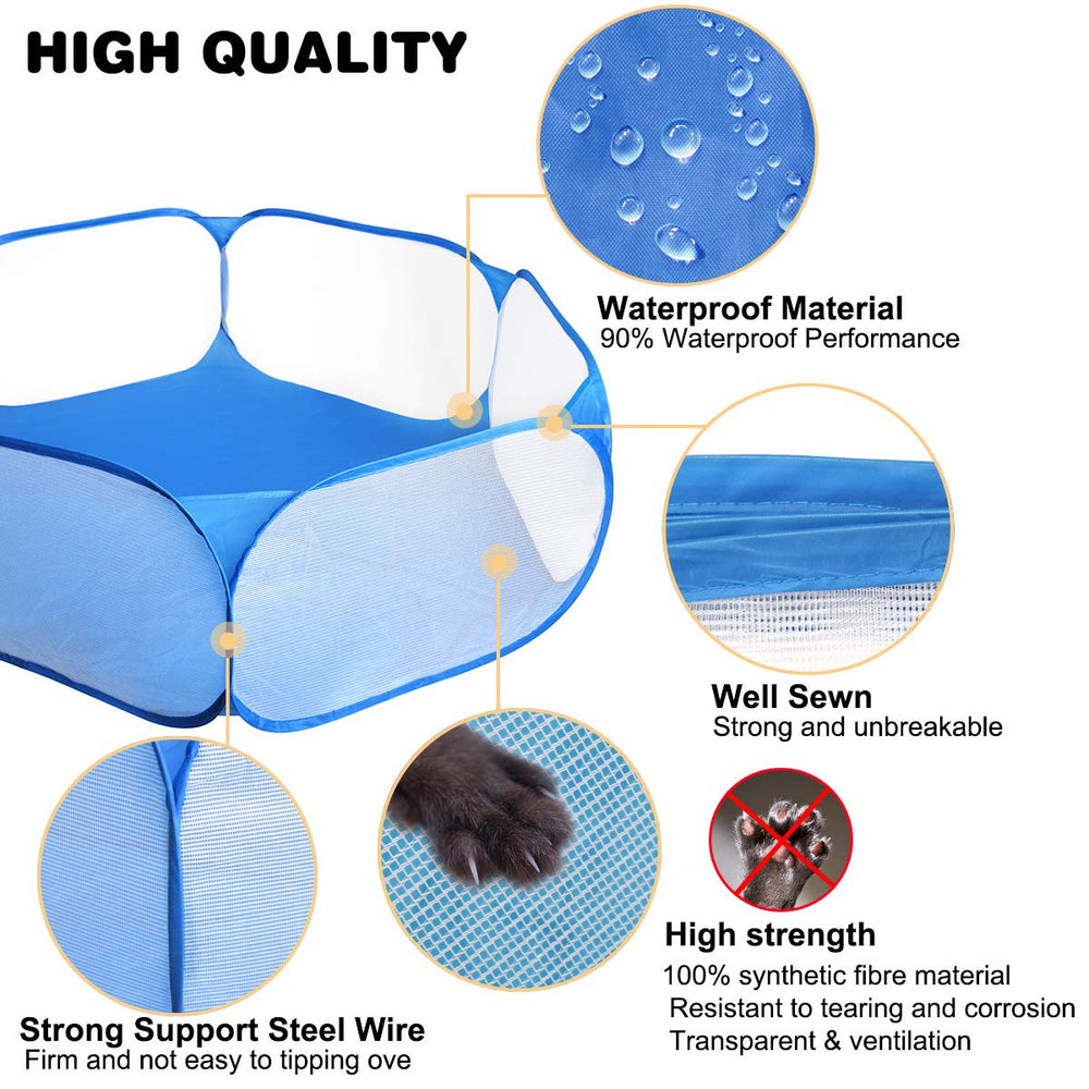 Casifor playpen features ventilated netting for pet comfort and airflow.