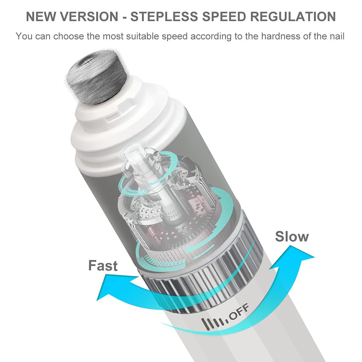 Casifor quiet motor minimizes stress during nail care sessions.